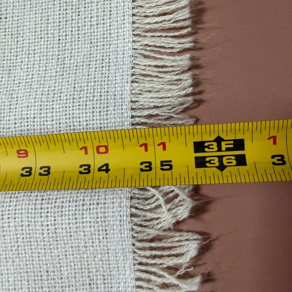 Churchill‎ Hand Woven Vintage Yellow Baby Blanket Orlon Acrylic Fringed 36x36
